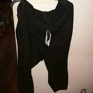 Black denim polkadot stiletto jeans